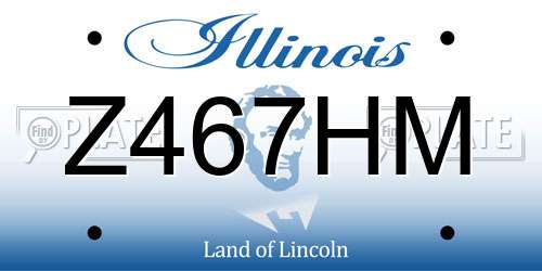 Z467HM Illinois License Plate