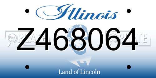 Z468064 Illinois License Plate