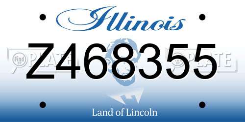 Z468355 Illinois License Plate
