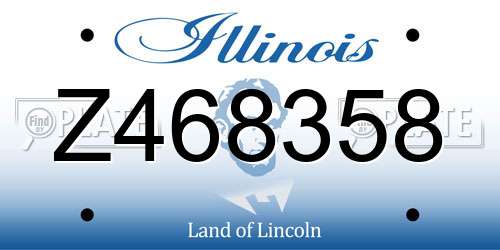 Z468358 Illinois License Plate