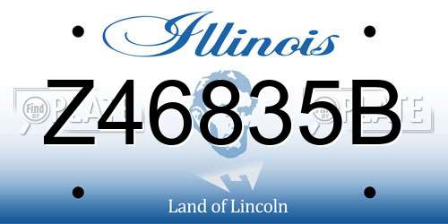 Z46835B Illinois License Plate