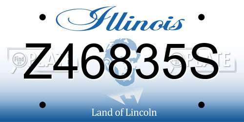 Z46835S Illinois License Plate