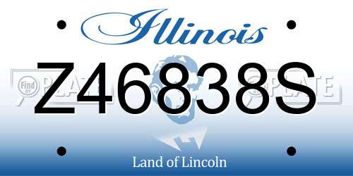 Z46838S Illinois License Plate