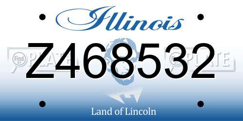 Z468532 Illinois License Plate