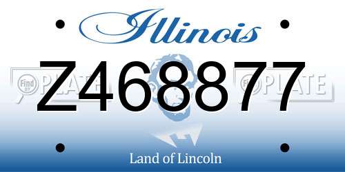 Z468877 Illinois License Plate