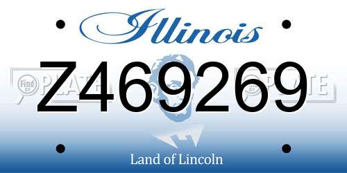 Z469269 Illinois License Plate