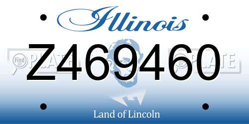 Z469460 Illinois License Plate