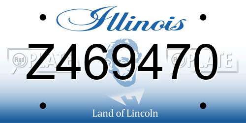 Z469470 Illinois License Plate