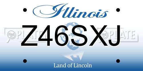 Z46SXJ Illinois License Plate