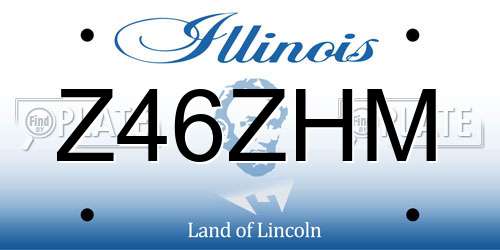 Z46ZHM Illinois License Plate