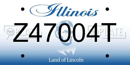 Z47004T Illinois License Plate