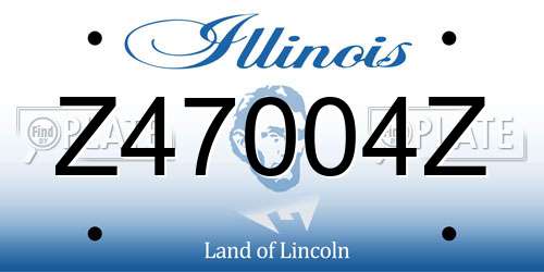 Z47004Z Illinois License Plate