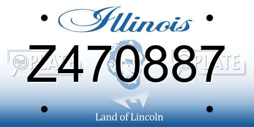 Z470887 Illinois License Plate