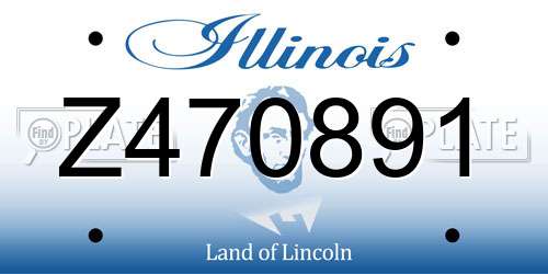 Z470891 Illinois License Plate