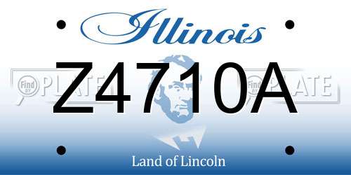 Z4710A Illinois License Plate