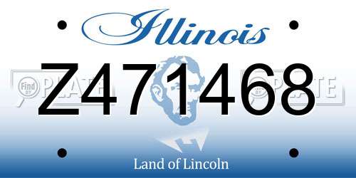 Z471468 Illinois License Plate