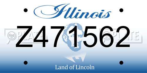 Z471562 Illinois License Plate
