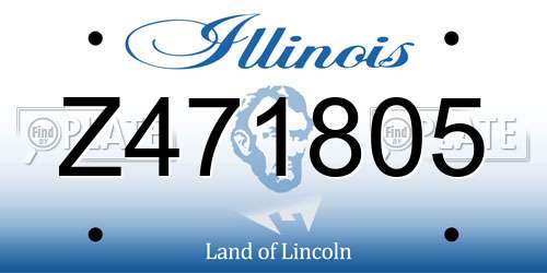 Z471805 Illinois License Plate