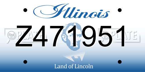 Z471951 Illinois License Plate
