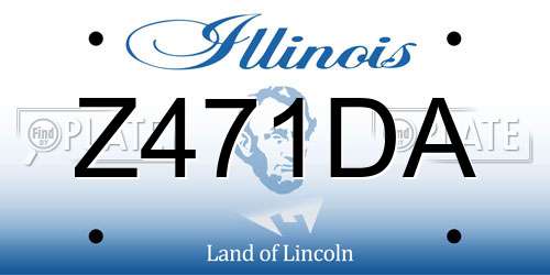 Z471DA Illinois License Plate