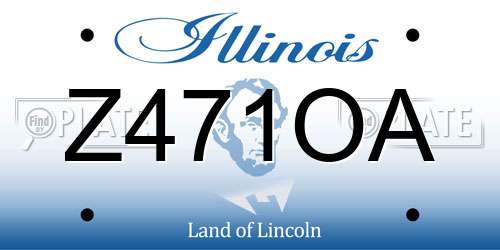 Z471OA Illinois License Plate