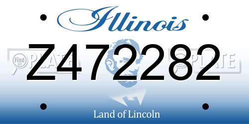 Z472282 Illinois License Plate