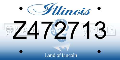 Z472713 Illinois License Plate