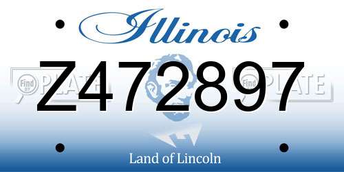 Z472897 Illinois License Plate
