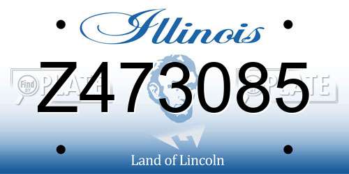 Z473085 Illinois License Plate
