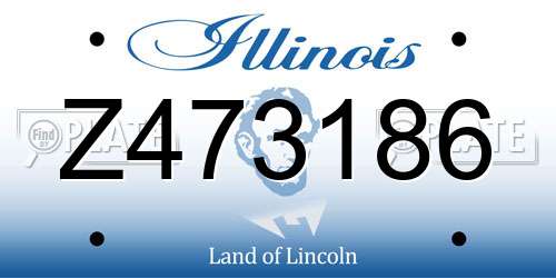 Z473186 Illinois License Plate