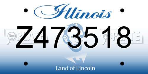 Z473518 Illinois License Plate