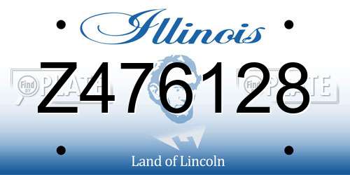 Z476128 Illinois License Plate
