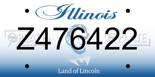 Z476422 Illinois License Plate