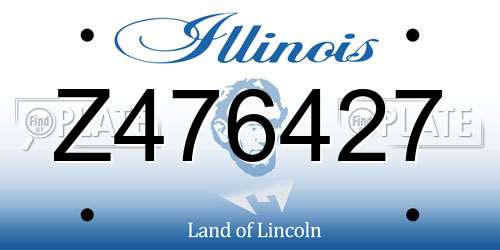 Z476427 Illinois License Plate