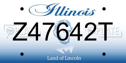 Z47642T Illinois License Plate