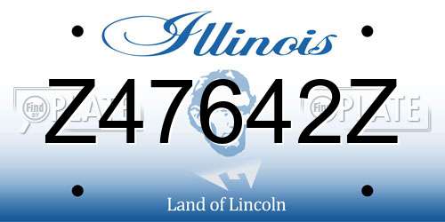 Z47642Z Illinois License Plate
