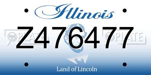 Z476477 Illinois License Plate