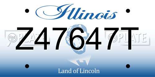 Z47647T Illinois License Plate