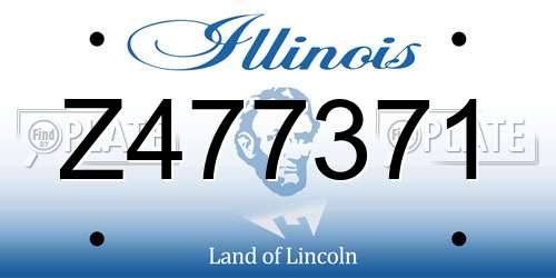 Z477371 Illinois License Plate