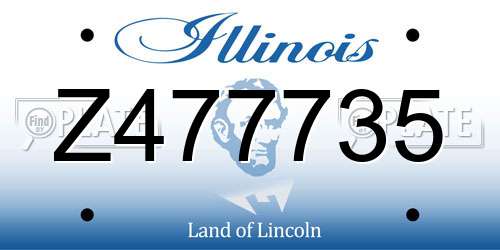 Z477735 Illinois License Plate