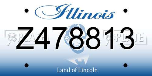 Z478813 Illinois License Plate