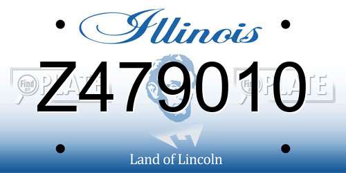 Z479010 Illinois License Plate