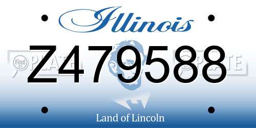 Z479588 Illinois License Plate