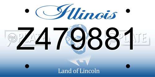 Z479881 Illinois License Plate