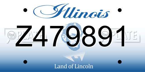 Z479891 Illinois License Plate