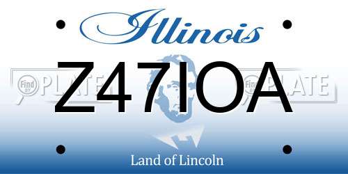Z47IOA Illinois License Plate
