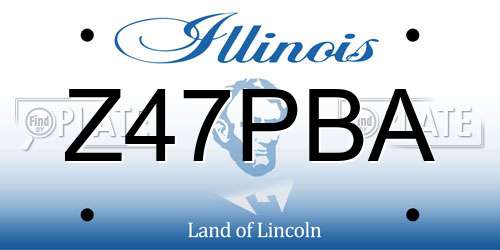 Z47PBA Illinois License Plate