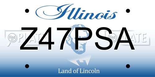 Z47PSA Illinois License Plate
