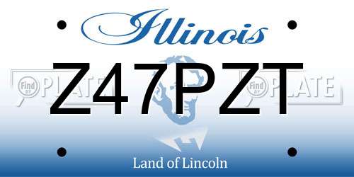 Z47PZT Illinois License Plate