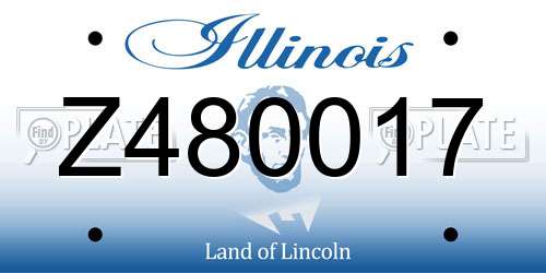 Z480017 Illinois License Plate